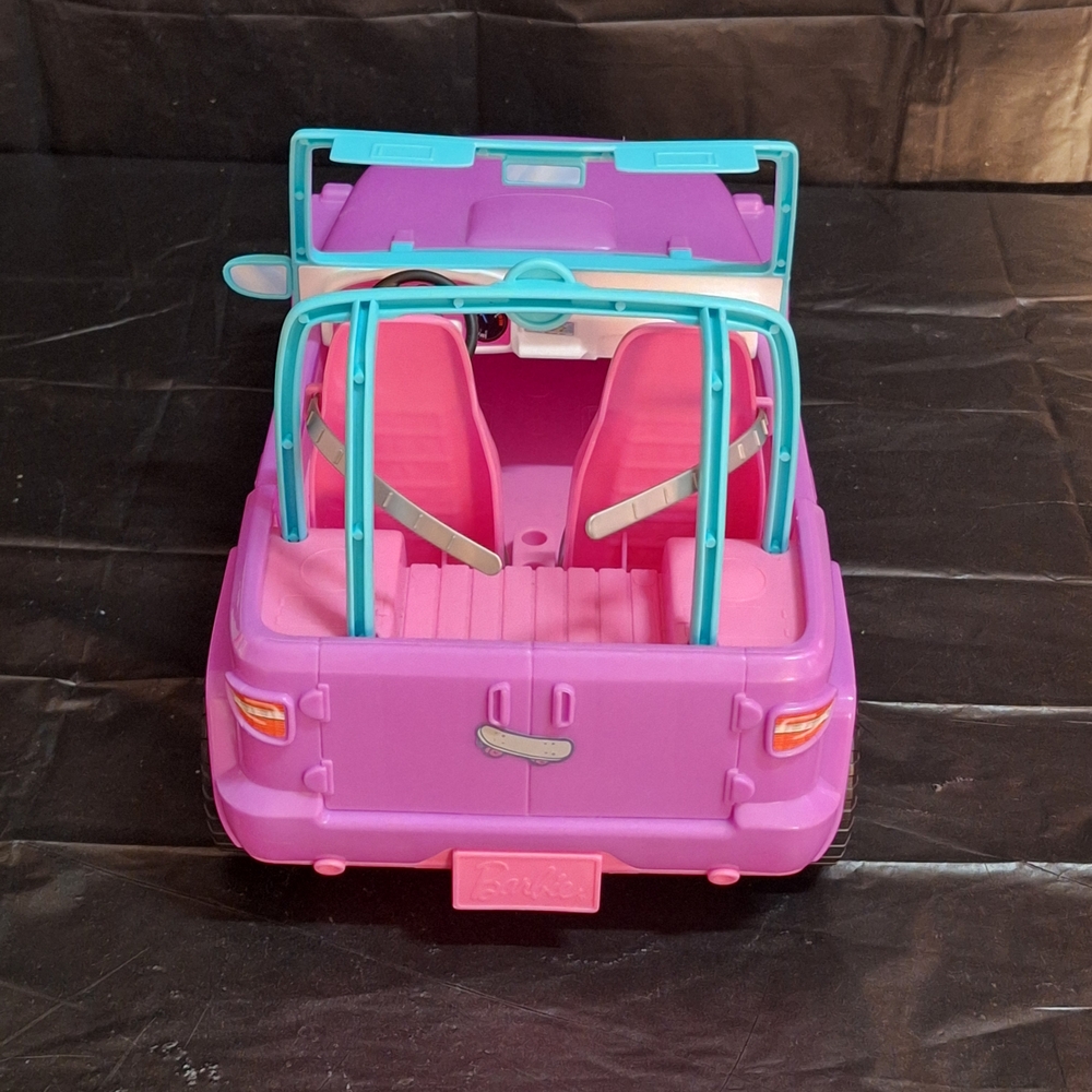 Vibrant Pink and Blue Barbie Jeep - Picture 3 of 5
